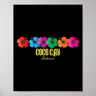 Poster Coco Cay Bahamas Souvenirs Famille Vacances Croisi