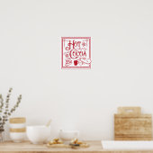 Poster Coco chaud Vintage Retro (Cuisine)