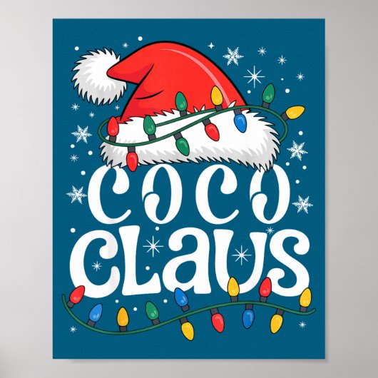 Poster Coco Claus Funny Xmas Christmas Grandma Holiday St (Devant)
