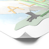 Poster Coco de perroquet blanc en feuille de palmiers. (Coin)