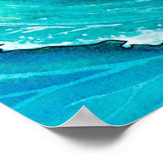 Poster Coco le Mur de lapin de surf hawaïen suspendu (Coin)