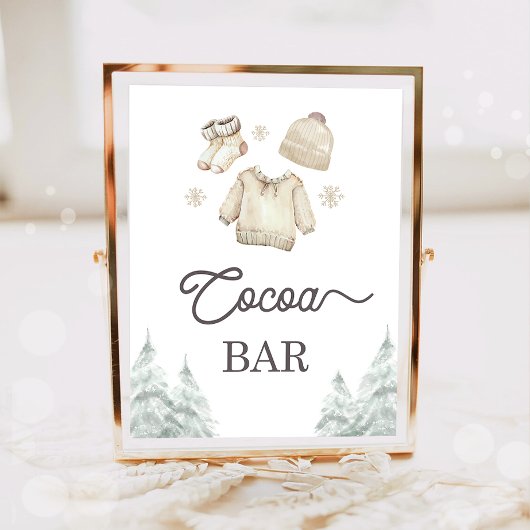 Poster Cocoa Bar Hot Chocolate Bar Baby It's Cold Outside