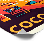 Poster Cocoa Beach City Floride ligne de côte cadeaux (Coin)