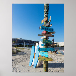 Poster Cocoa Beach Tiki Totem