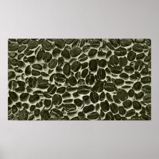 Poster cocoa coffee beans (Devant)
