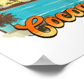 Poster Cocoa Florida Beach Vacances été Palm Sunset (Coin)