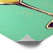 Poster Coctail Margarita, rétro, couleur douce de la post (Coin)