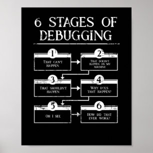Poster Codage 6 Étapes Du Débogage De La Programmation In