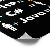 Poster Codage de programmation Java C Python Php (Coin)