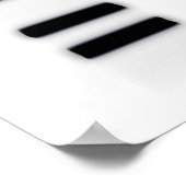 Poster Code ADN noir sur blanc (Coin)