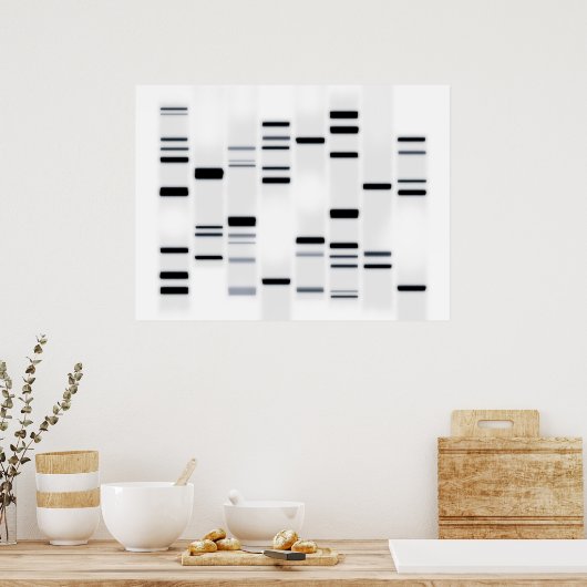 Poster Code ADN noir sur blanc (Cuisine)