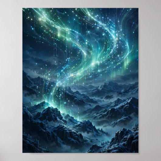 Poster Code Aurora — L'art numérique du ciel des aurores (Devant)