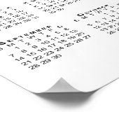 Poster Code barre arc-en-ciel 2025 Calendrier (Coin)