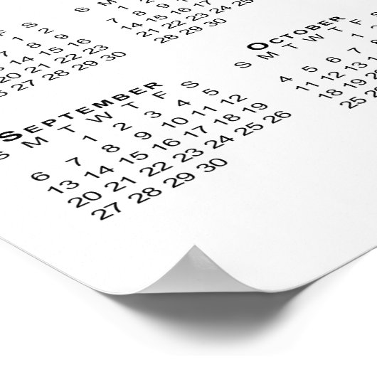 Poster Code barre arc-en-ciel 2026 Calendrier (Coin)