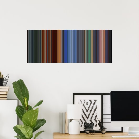 Poster Code-barre de film de héros (Bureau à domicile)