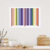 Poster Code barre double arc-en-ciel (Cuisine)