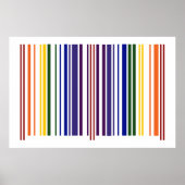 Poster Code barre double arc-en-ciel (Devant)