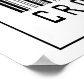 Poster Code-barres Ski de fond (Coin)