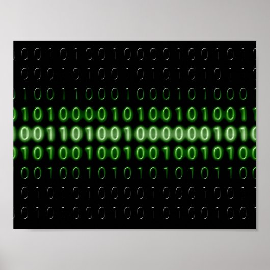 Poster code binaire-475664 COMPOSANT DE CODE BINAIRE ORDI (Devant)