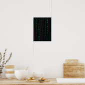 Poster Code binaire descendant (Cuisine)