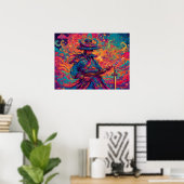 Poster Code coloré : Samurai (Bureau à domicile)