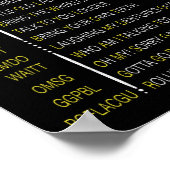 Poster Code de messagerie de citoyen senior drôle Fête de (Coin)