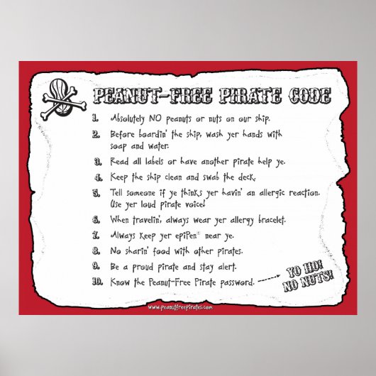 Poster Code de pirates sans arachide (affiche) (Devant)