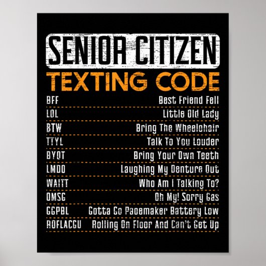 Poster Code De Textes Pour Un Grand-Père Ou Un Grand-Père (Devant)