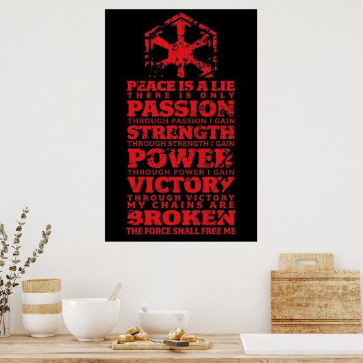 Poster Code du Sith (Cuisine)