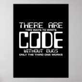 Poster Code Écriture Programmer sans bogues (Devant)