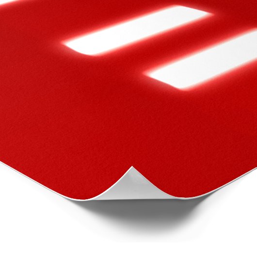 Poster Code génétique ADN rouge (Coin)