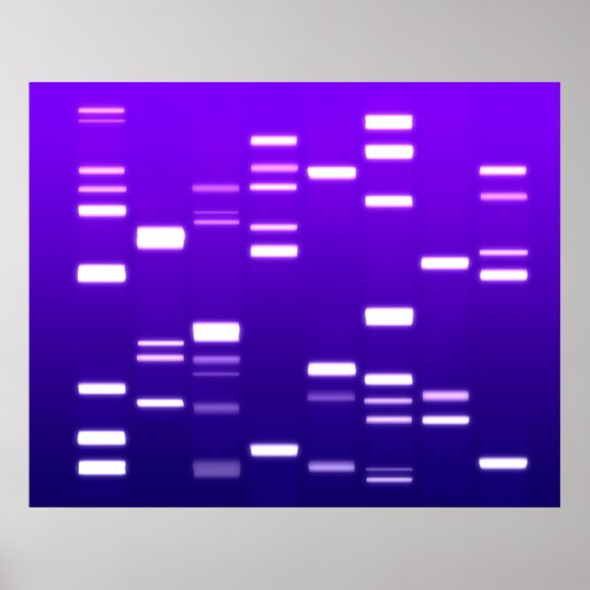 Poster Code génétique ADN violet (Devant)