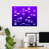 Poster Code génétique ADN violet (Bureau à domicile)