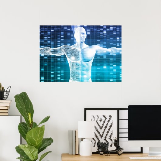 Poster Code génétique et codage de l'ADN en tant que scie (Bureau à domicile)