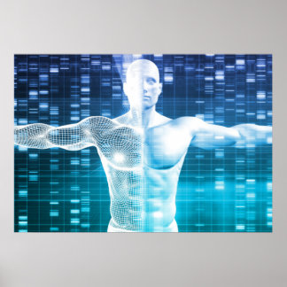 Poster Code génétique et codage de l'ADN en tant que scie