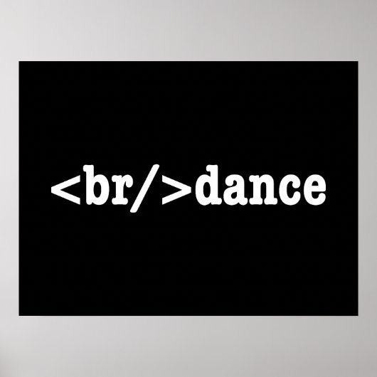Poster code HTML de rupture (Devant)