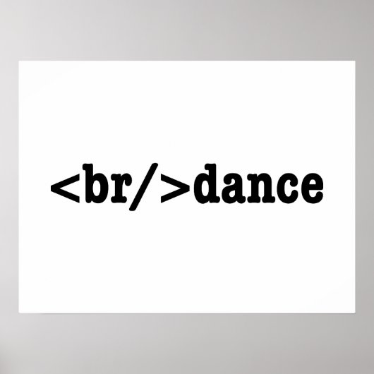 Poster code HTML de rupture (Devant)