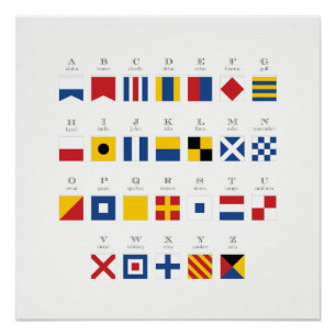 Poster Code international des signaux Alphabet 2