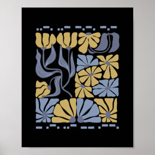 Poster Code Morse 8647 Anti Trump subtil 86 47 Floral Boh