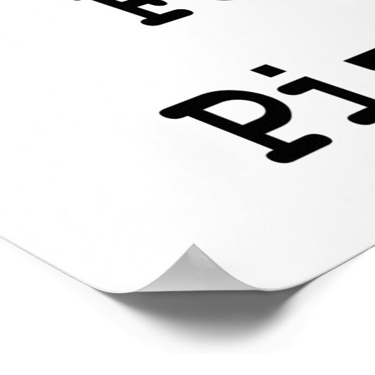 Poster code pour la pizza (Coin)