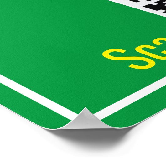 Poster Code QR avec voeux de Noël sur un (Coin)