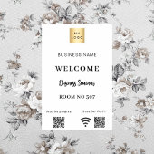 Poster Code QR blanc logo commercial salle de séminaire w