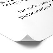 Poster Code QR blanc personnalisé | Entreprise profession (Coin)