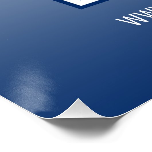 Poster Code QR | Bleu (ou toute couleur) (Coin)