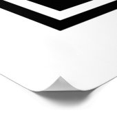Poster Code QR, Code de réponse rapide, noir et blanc (Coin)