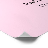 Poster Code QR d'accueil WIFI | Profitez De Notre Rose Wi (Coin)