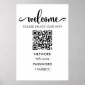 Poster Code QR d'accueil WIFI | Profitez De Notre Wifi (Devant)