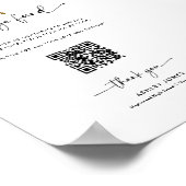 Poster Code QR de don de remise de diplôme Signe de fonds (Coin)