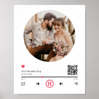Code QR de la musique de mariage Photo de couple d