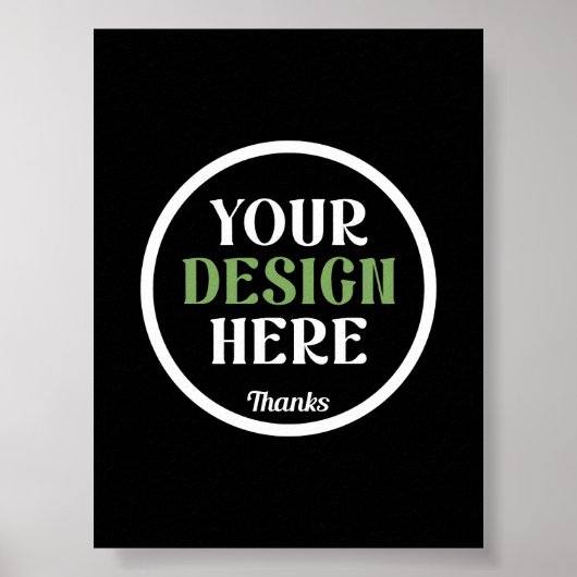 Poster Code QR de logo noir personnalisé pour la marque c (Devant)
